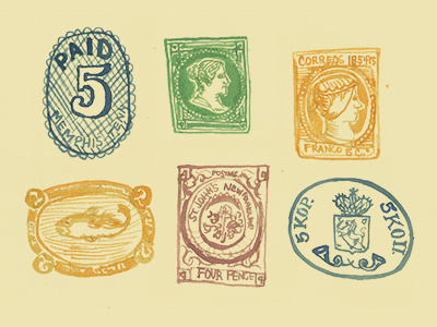 Stamps illustration stamp stamps vintage