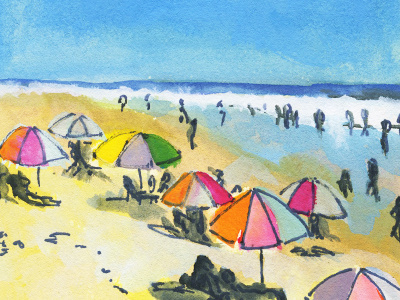 Life's a Beach beach illustration