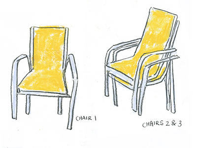 Quick Tour of My Backyard backyard chairs illustration