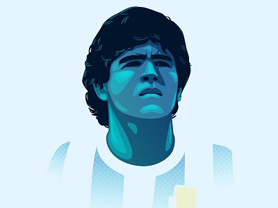 Diego Maradona footballer illustration illustrator maradona portrait vector vector art vector portrait