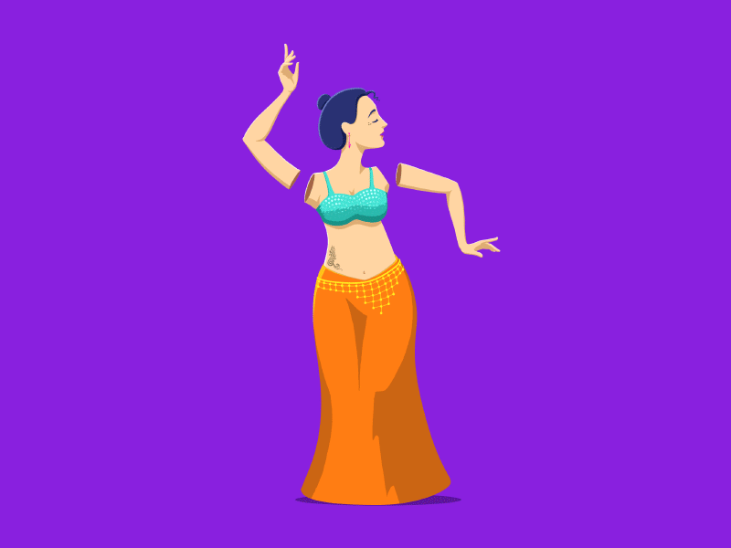 Belly dancer belly dance dance design gif graphics illustration loop motion photoshop simple animation