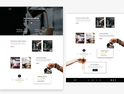 Coffee Website Landing Page design food landing page layout typography ui ux web web design web design landing page website