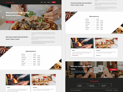 Marmaris - Website design design food landing page resturant typography ui ux web web design