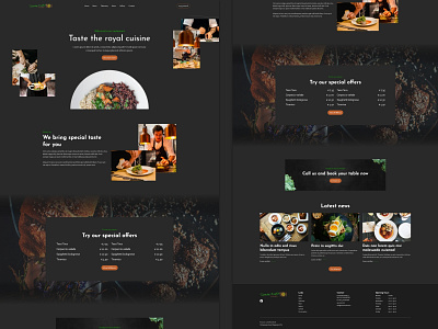 Lunchroom Restaurant - Website design branding design landing page restaurant typography ui ux web web design