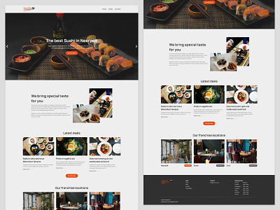 Restaurant website design design food landing page restaurant sushi ui ux web web design webs