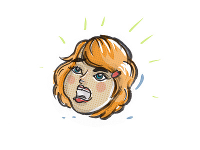 Girl'z All Like, "Psshhwaaah?" face girl illustration redhead surprise