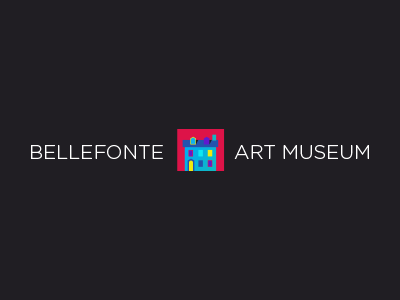 Bellefonte Art Museum art museum colonial gallery house logo mark