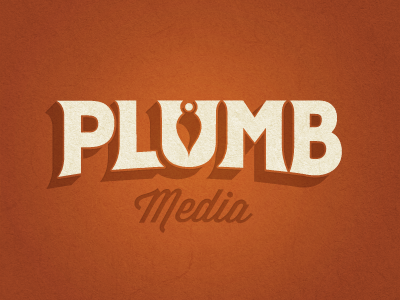 Plumb Logo custom typography logo plumb plumb bob red vintage logo