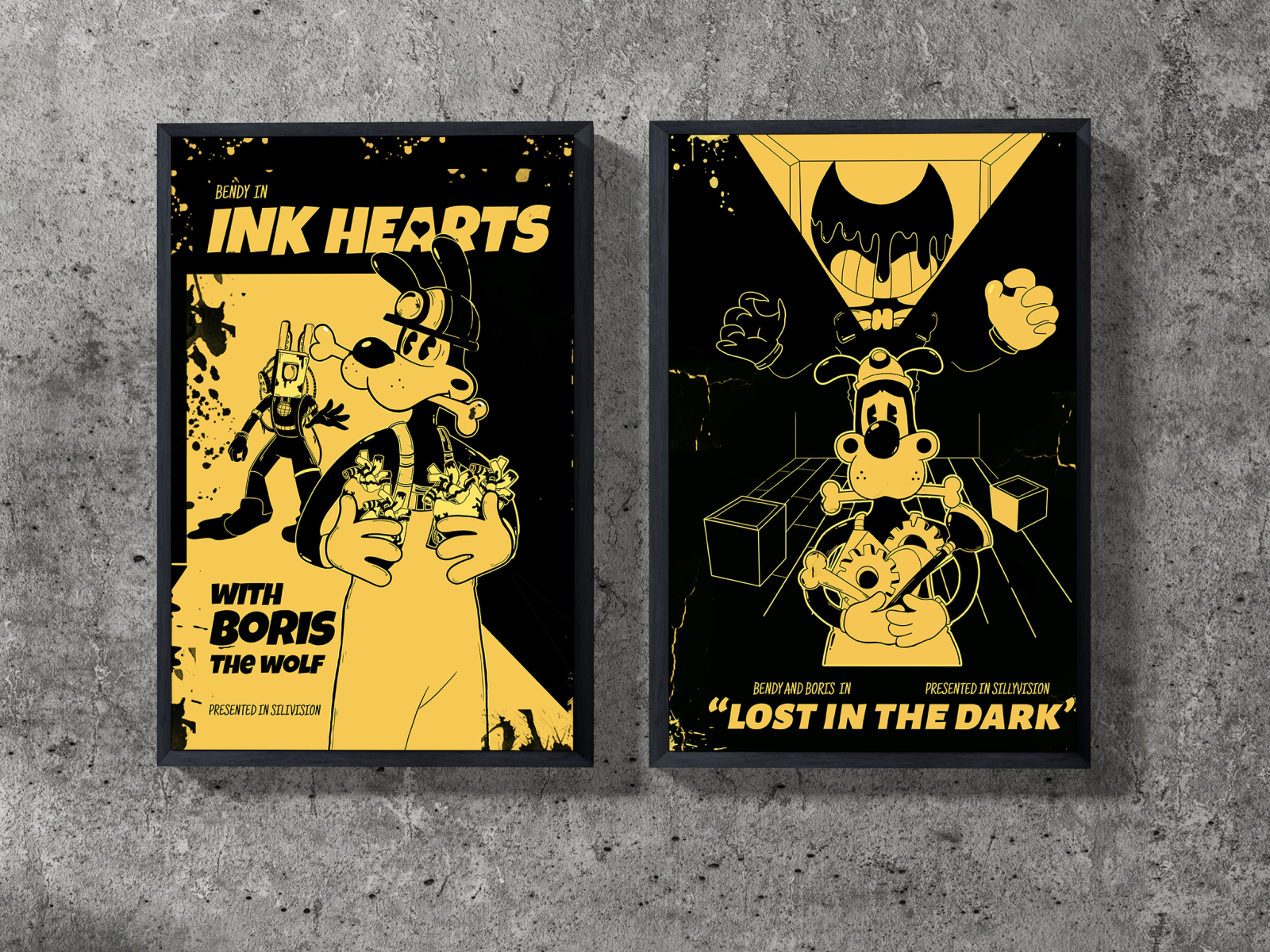 Posters for contest "Boris and the Dark Survival" art board illustration art illustration design graphic illustration digital art digital drawing illustration digital poster design design design a day graphic artist cartoon character illustration graphic design poster art posters