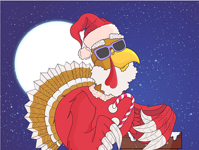 NFT Turkey Collection project: Santa Claus Turkey artist cartoon character design digital graphic design illustration mascot nft art nft cartoon nft character nft collection nft token nftartist vector