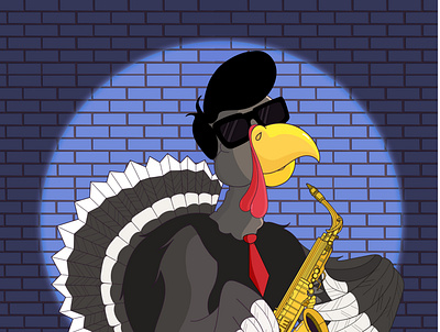 NFT Turkey Collection project: Blues Turkey cartoon cartoonish character digital graphic design illustration mascot nft nft art nft cartoon nft character nft collection nft token nftartist vector vector illustration