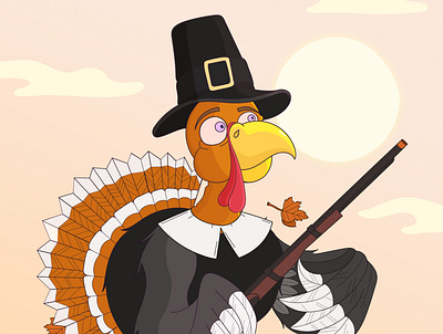 NFT Turkey Collection project: Piligrim Turkey artist cartoon character crypto art design digital graphic artist graphic design illustration mascot nft art nft cartoon nft character nft token nftartist vector