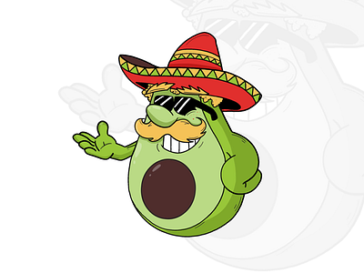 Avocado mascot avocado branding cartoon cartoonish character character design graphic artist graphic design green illustration illustration character mascot nft nft artist