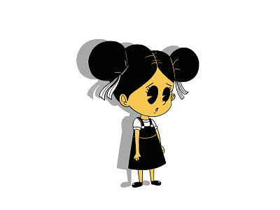 Sketch Girl retro character design