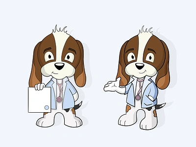 Dog mascot for Veterinary Clinic adorable animal branding cartoon character cartoon illustration character comics cute design dog doggie doggy graphic design illustration mascot pet puppy sketch sticker vector