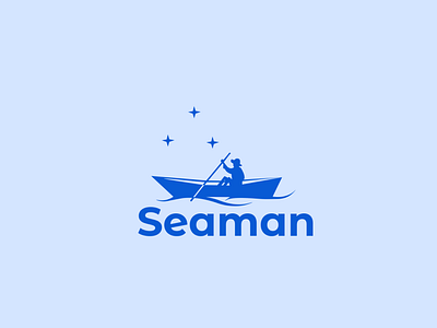 Seaman logo boat brand branding design graphic design icon illustration logo man minimalism negative space ocean sailor sailor symbol sea seaman silhouette symbol ui vector