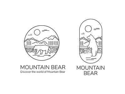 🐻 Mountain Bear Logo branding design geometric graphic design icon identity illustration line line logo lineart logo logotype mark minimalism monoline nature outline simple symbol vector