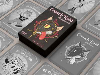 Crunch Raid cards design