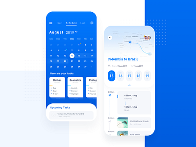 Trip Planner adventures brazil colombia friend profile map mobile ui nearby roadmap tour tourist travel app traveling trip planner ui ux
