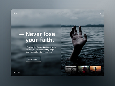 Never Lose Faith - Web Design design minimal typography ui ux web website