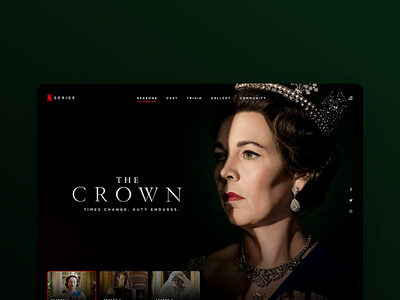 The Crown - Landing Page Concept design minimal ui web website