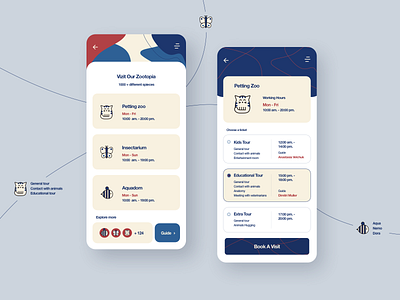 Zootopia App app app design book georgia guide mobile modern pet ui uidesign ux white