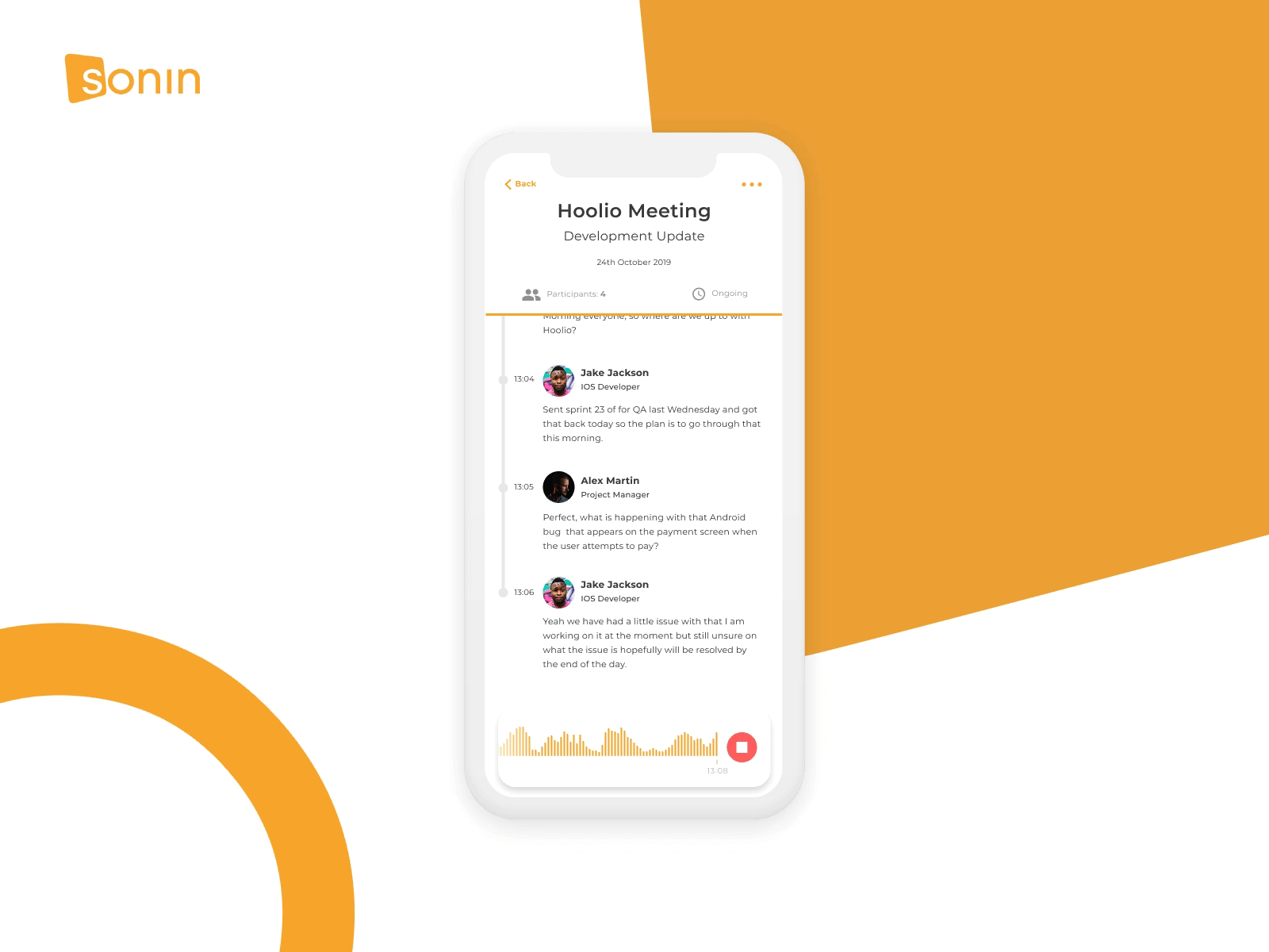 Transcript Application animation app daily 100 challenge daily ui dailyui design flat minimal ui ux