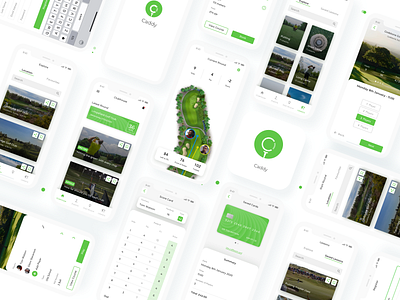 Caddy - Golf Application app daily 100 challenge daily ui dailyui design flat minimal mobile ui ux