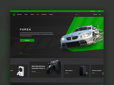 Xbox - Website app daily 100 challenge design flat minimal ui ux