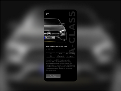 Mercedes-Benz A-Class app branding design flat minimal ui ux vector