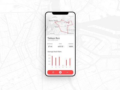 Running App app design flat minimal ui ux