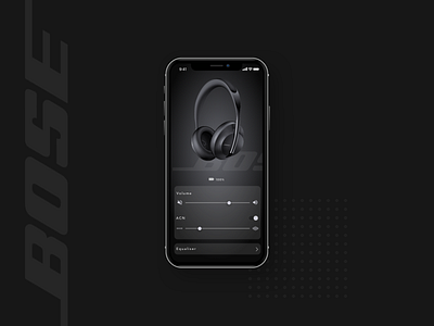 Bose Headphone App app daily 100 challenge daily ui dailyui design flat minimal ui ux