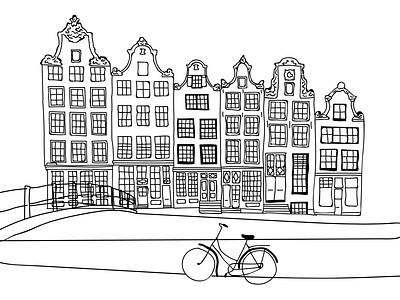 A'Dam Houses illustration urban vector