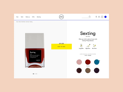 Nails Inc - Product page animation beauty e comerce eshop interaction interface magento motion product shop ui uiux ux video web website