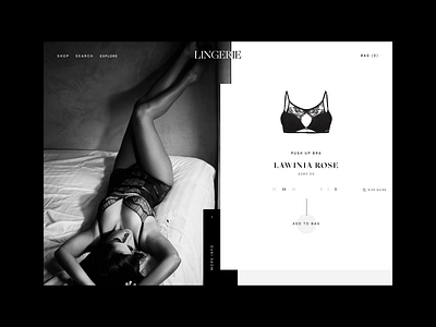 Lingerie Shop Experience animation clean e-commerce eshop fashion interface lingerie motion product design shop typogaphy ui ux web website