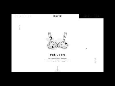Lingerie Shopping Experience aftereffects animation e comerce eshop fashion interactive interface luxury motion product design shop ux video web webdesign website