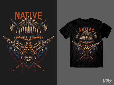 NATIVE (Design For Sale) artworkforsale brand branding clothing design shirt silkscreen silkscreen print tshirt tshirtdesign