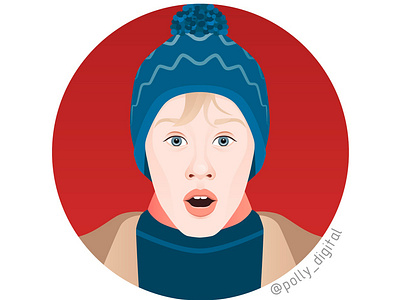 Macaulay Culkin, Home alone actor art artist digital home alone illistration illustrator macaulay culkin portait vector vector art vectorportrait web