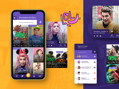 Lomics app appdesign appdesigner branding comics design fun icon illustration layout lomics nice teen tiktok typography ui uiux ux website young youth