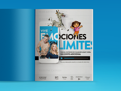 Viacom App: Graphic Ad advertisement blue digital editorial layout magazine mtv nice nick print