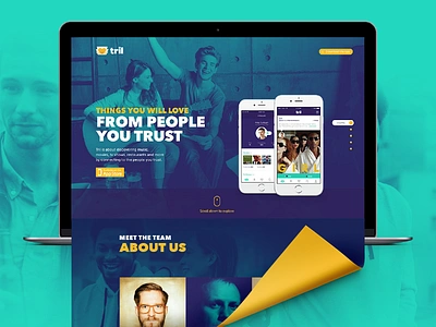 Tril App Website app color cool design interface layout music nice tril ui ux website