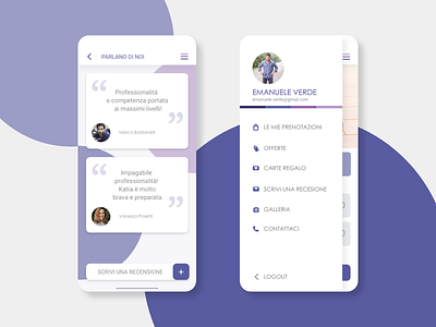 Physiotherapy App app ui booking app color trend pantone2022 physiotherapy purple ui veryperi