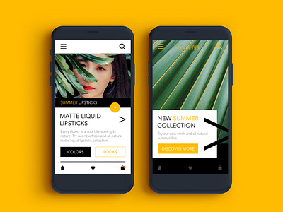 Beauty App 2d app clean design ecommerce flat ios minimal nature ui ux