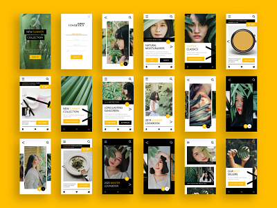 Beauty App 2d app clean design ecommerce flat ios minimal nature plants ui ux