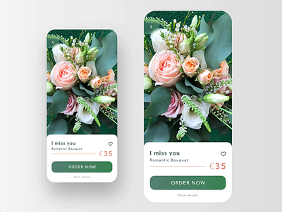 Flower Delivery - Shopping Cart app delivery delivery app design ecommerce florist flowers green interaction interaction design minimal payment product design shopping cart ui uxui