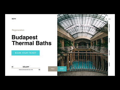 Budapest Thermal Baths booking budapest design ecommerce flat minimal spa ui ux web website wellness
