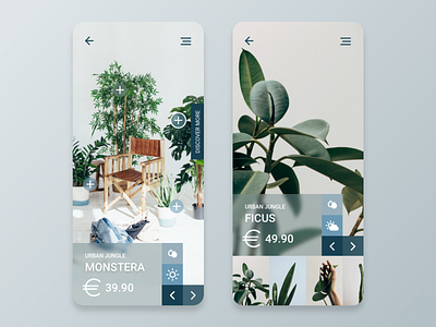 Urban jungle design ecommerce ecommerce app flat minimal nature plants ui ux