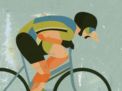 Cyclist bike illustration