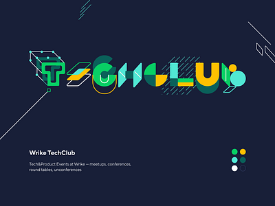 Wrike TechClub Logo brand branding design logo typography vector wrike wrikedesign wrikedesignteam wriketeam
