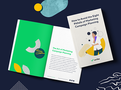 Wrike Ebooks – Marketing Campaign Planning book brand branding design ebook illustration typography wrike wrikedesign wriketeam